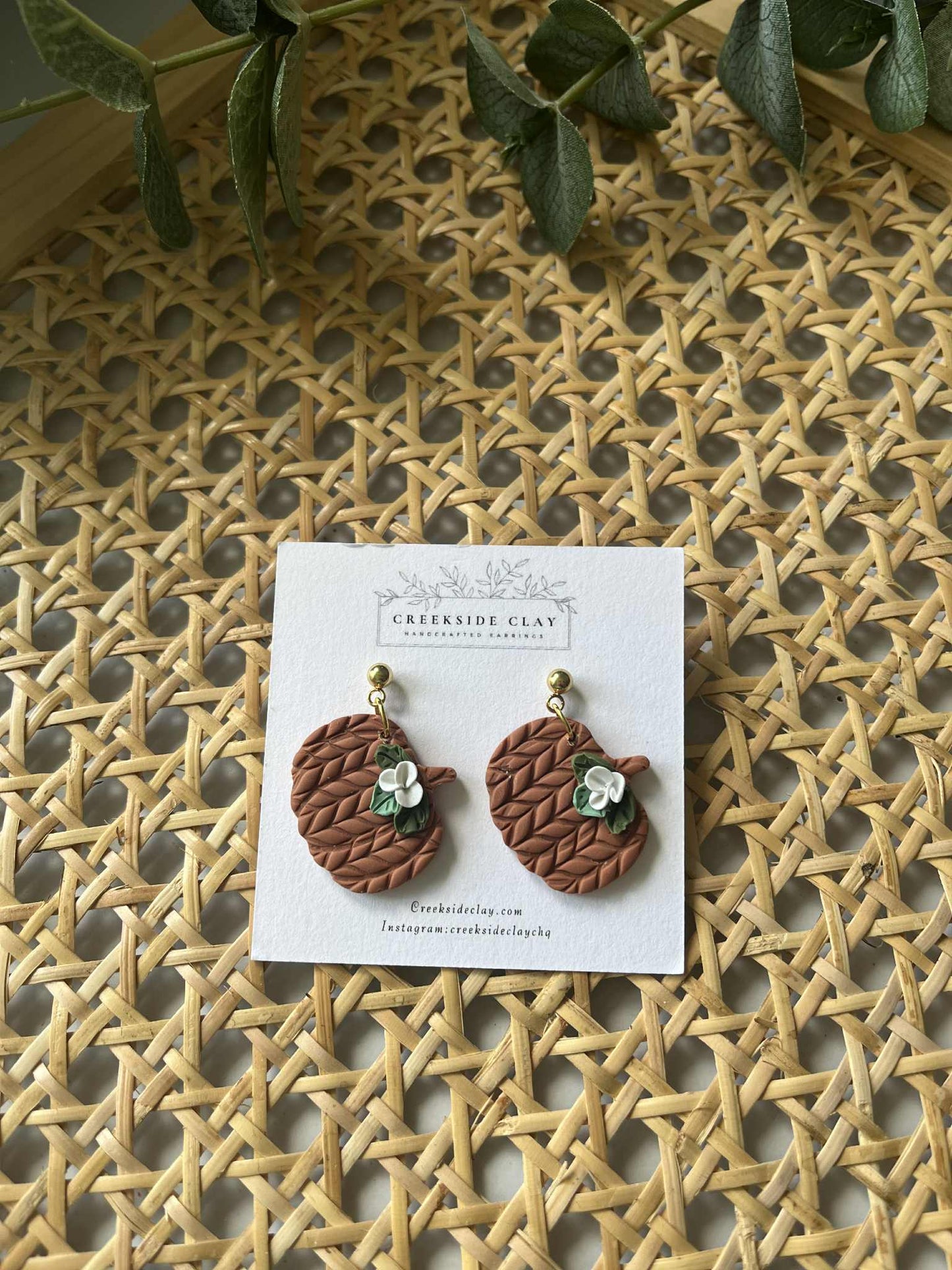 Orange floral pumpkins