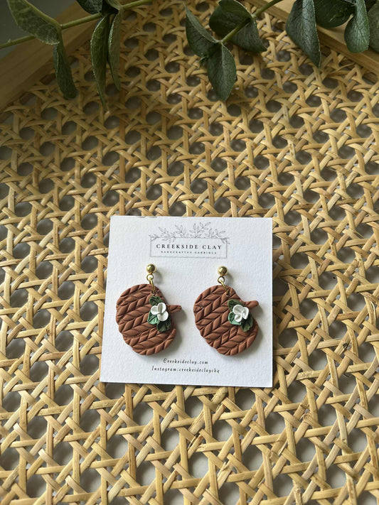 Orange floral pumpkins