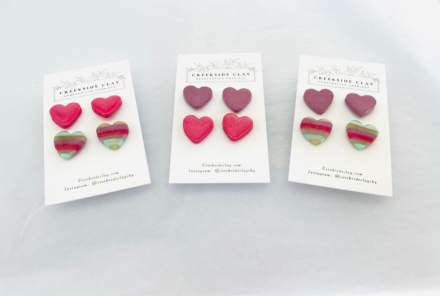 Heart studs